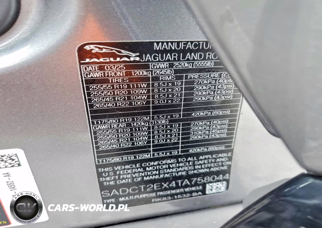 2026 Jaguar F-Pace R-Dynamic S VIN:SADCT2EX4TA758044 - 13
