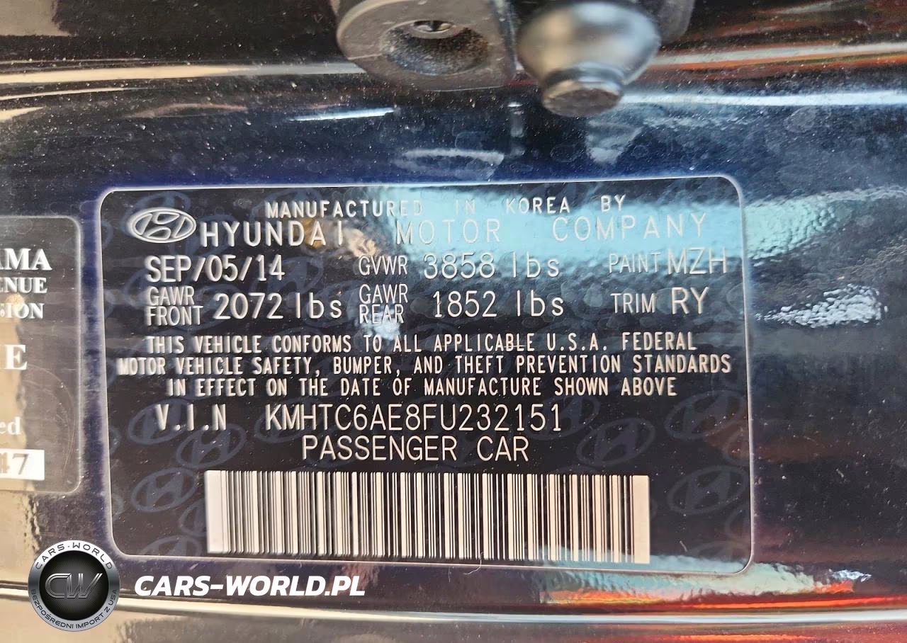 2015 Hyundai Veloster Turbo VIN:KMHTC6AE8FU232151 - 12