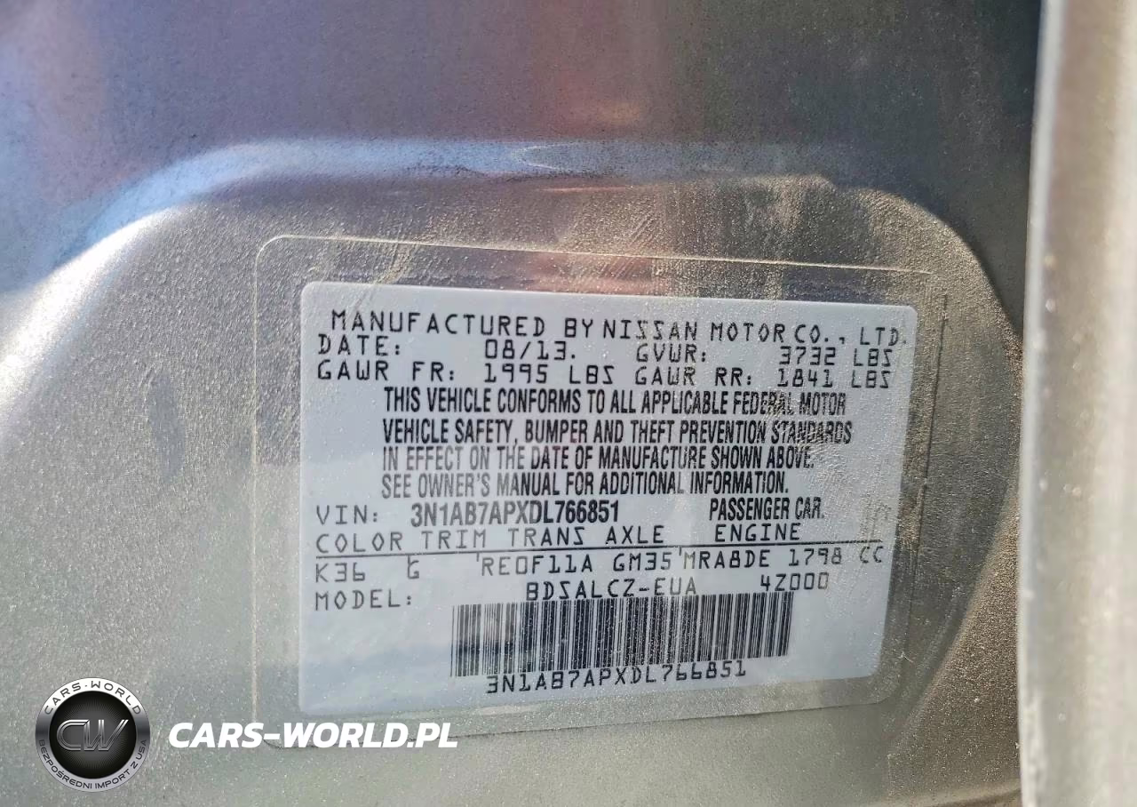2013 Nissan Sentra S VIN:3N1AB7APXDL766851 - 12