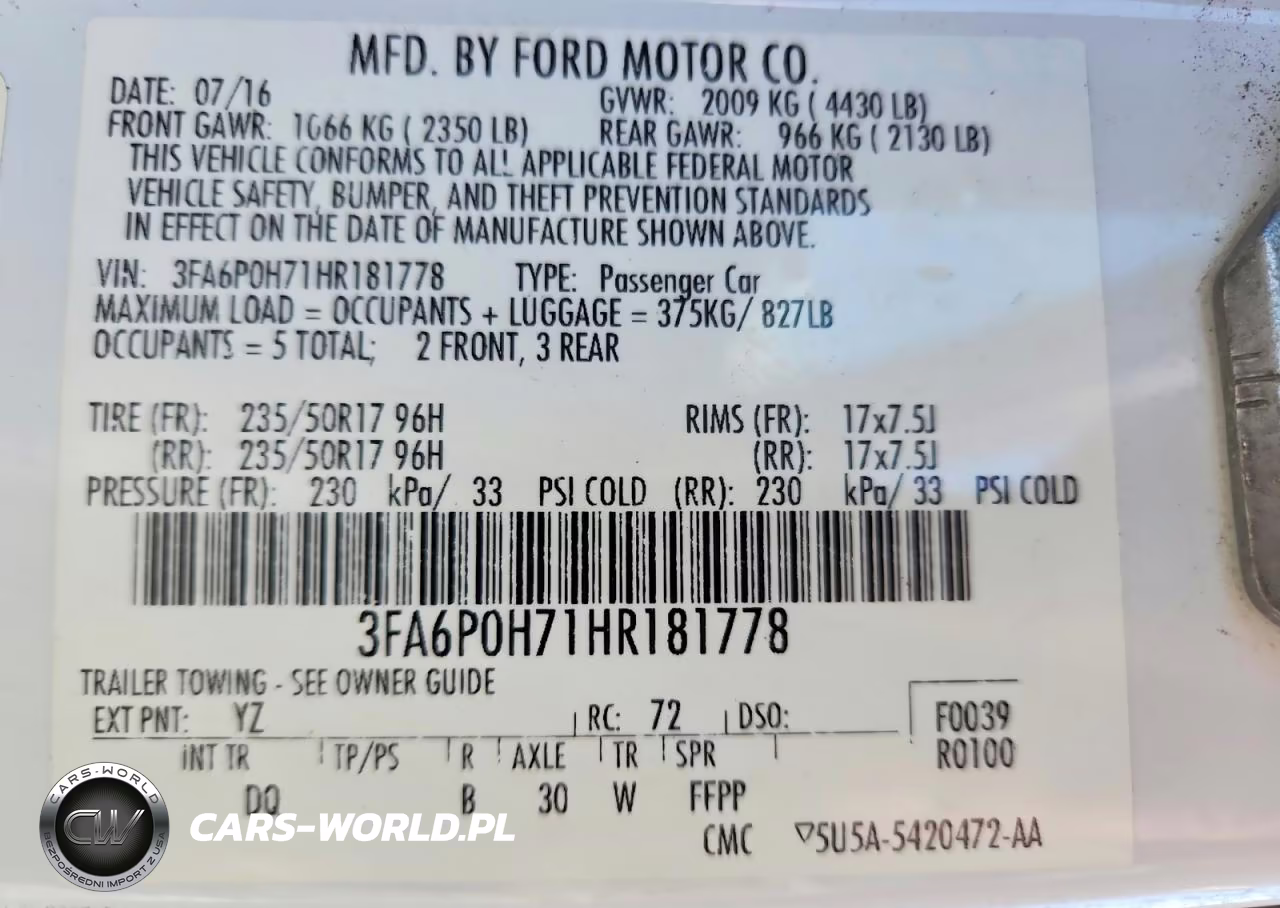 2017 Ford Fusion Se VIN:3FA6P0H71HR181778 - 12