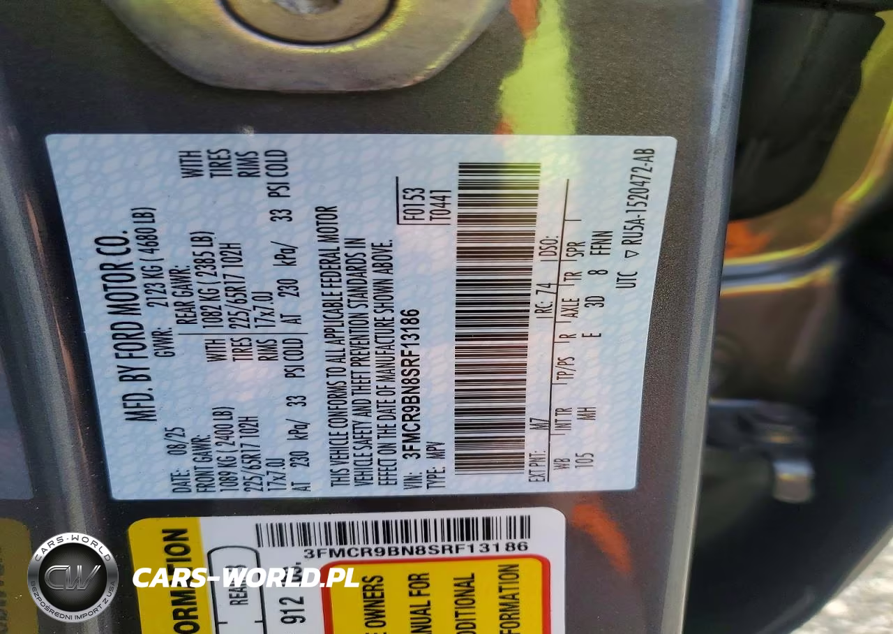 2025 Ford Bronco Sport Big Bend VIN:3FMCR9BN8SRF13186 - 14
