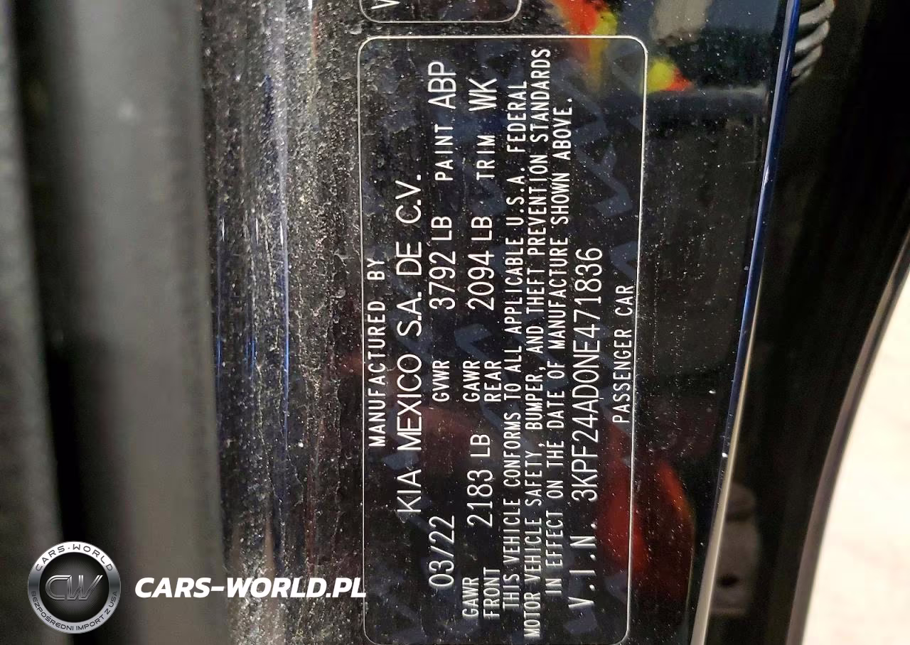 2022 Kia Forte Lxs VIN:3KPF24AD0NE471836 - 13