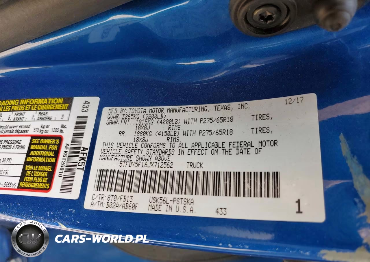 2018 Toyota Tundra Crewmax Sr5 VIN:5TFDY5F16JX712562 - 12