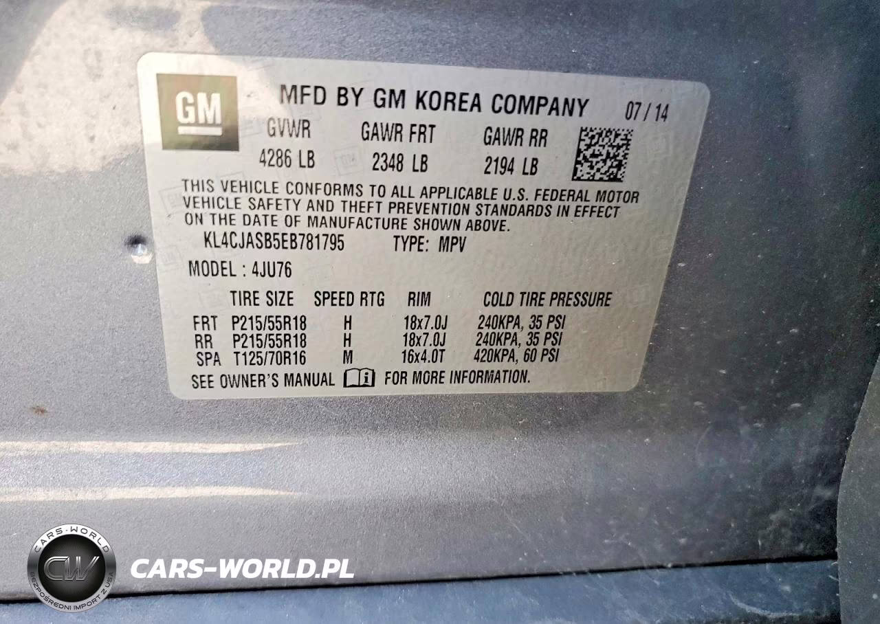 BUICK ENCORE VIN:KL4CJASB5EB781795 - 13