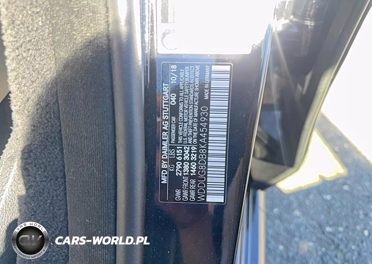 2019 Mercedes-Benz S 560 VIN:WDDUG8DB8KA454930 - 10