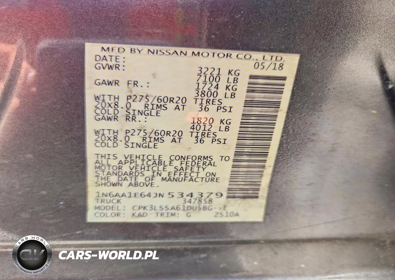 2018 Nissan Titan Sv VIN:1N6AA1E64JN534379 - 12