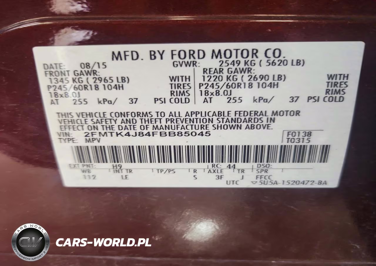 2015 Ford Edge Sel VIN:2FMTK4J84FBB85045 - 13