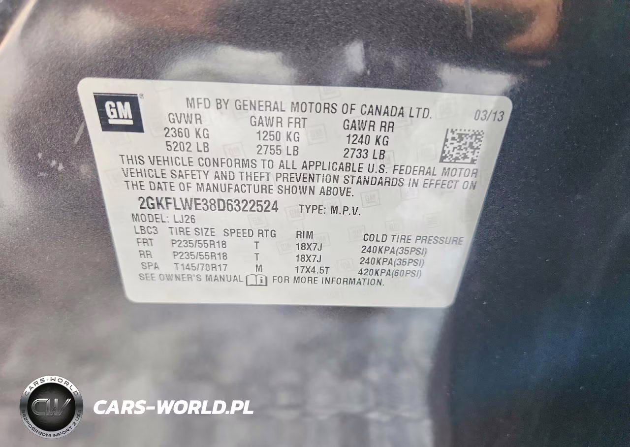 2013 GMC Terrain Slt VIN:2GKFLWE38D6322524 - 13