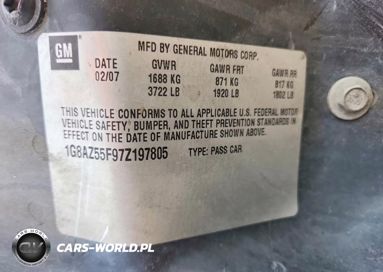 2007 Saturn Ion Level 2 VIN:1G8AZ55F97Z197805 - 12