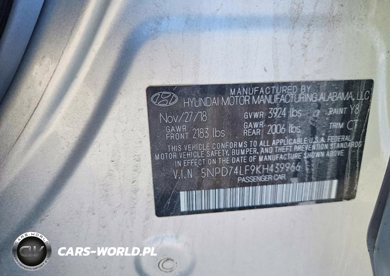 2019 Hyundai Elantra Se VIN:5NPD74LF9KH439966 - 12
