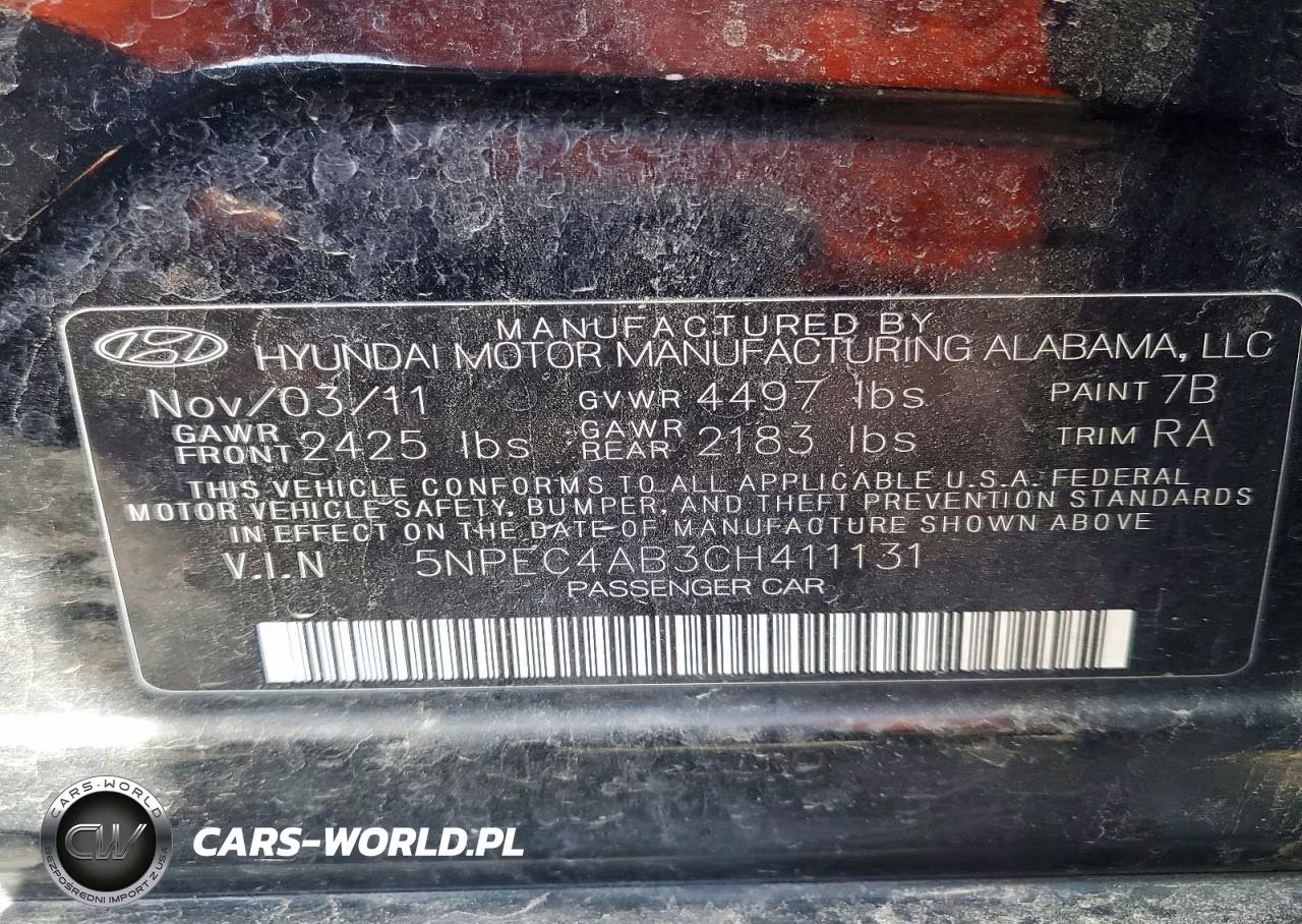 2012 Hyundai Sonata Limited 2.0T VIN:5NPEC4AB3CH411131 - 13