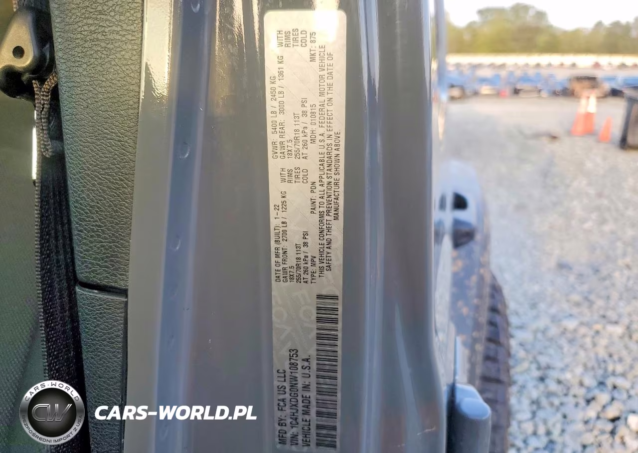2022 Jeep Wrangler Unlimited Sport VIN:1C4HJXDG0NW108753 - 13