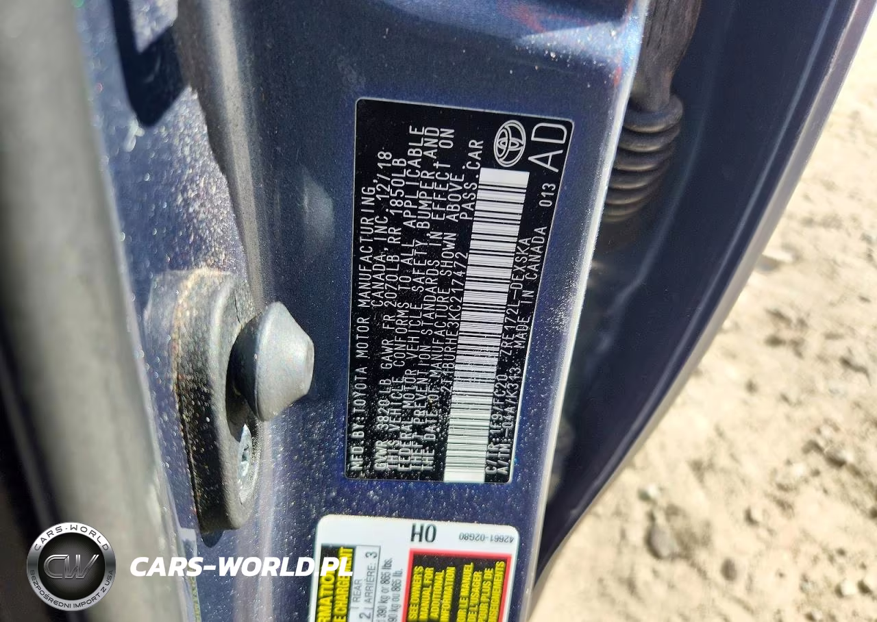 2019 Toyota Corolla Se VIN:2T1BURHE3KC217472 - 12
