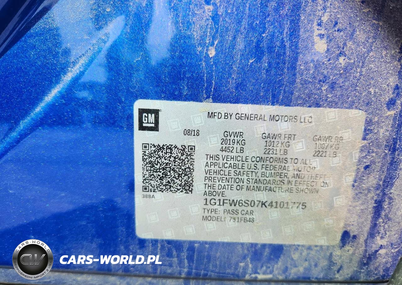 2019 Chevrolet Bolt Ev Lt VIN:1G1FW6S07K4101775 - 12