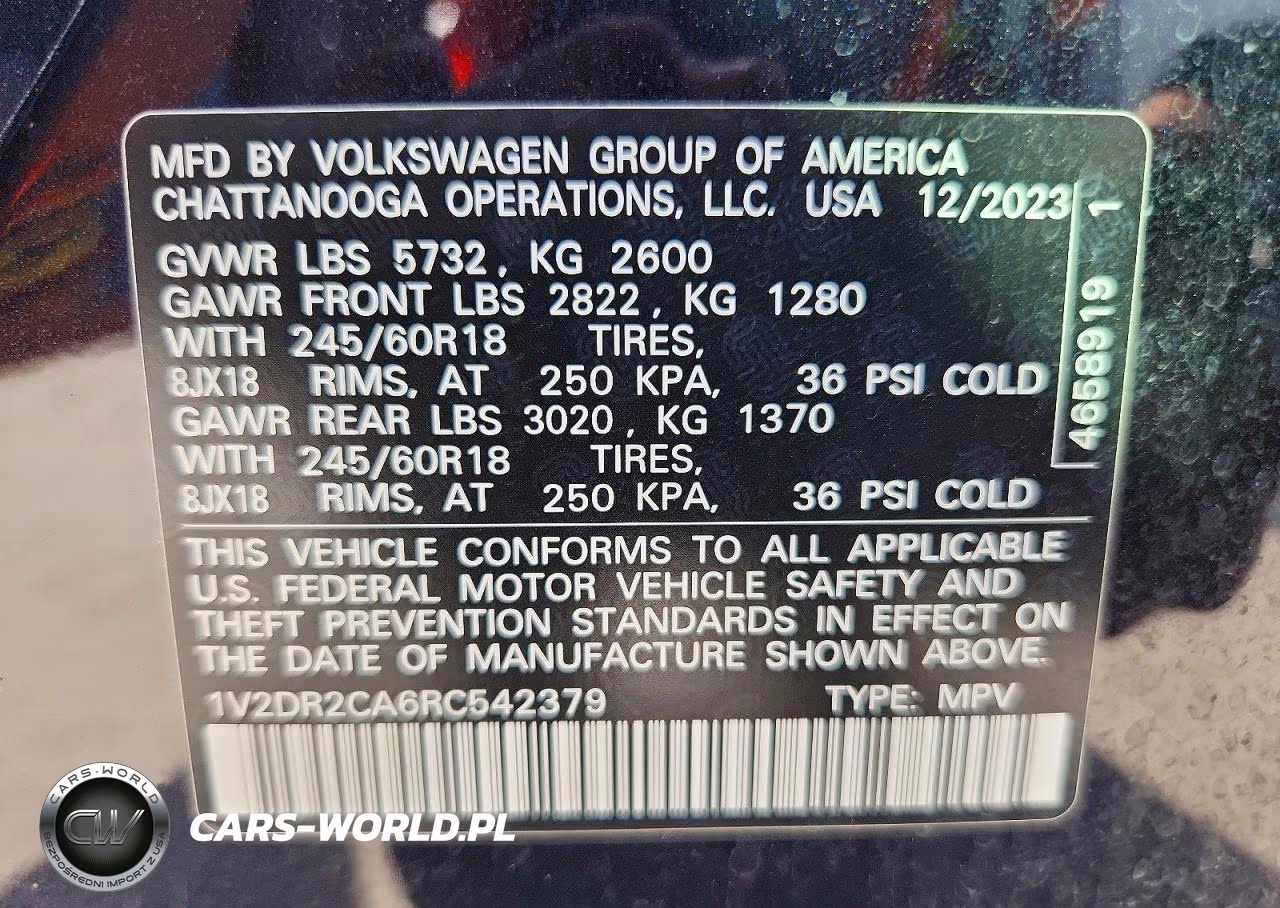 2024 Volkswagen Atlas Se VIN:1V2DR2CA6RC542379 - 13