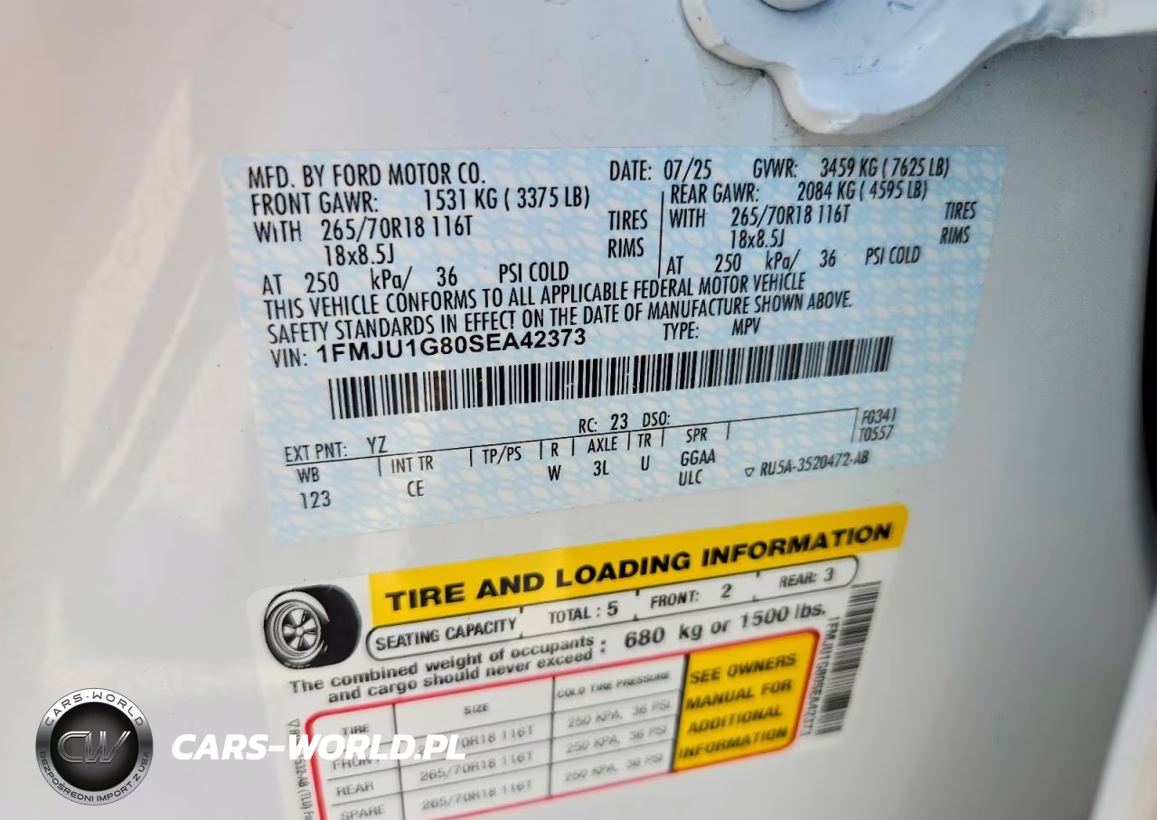2025 Ford Expedition Xl VIN:1FMJU1G80SEA42373 - 13