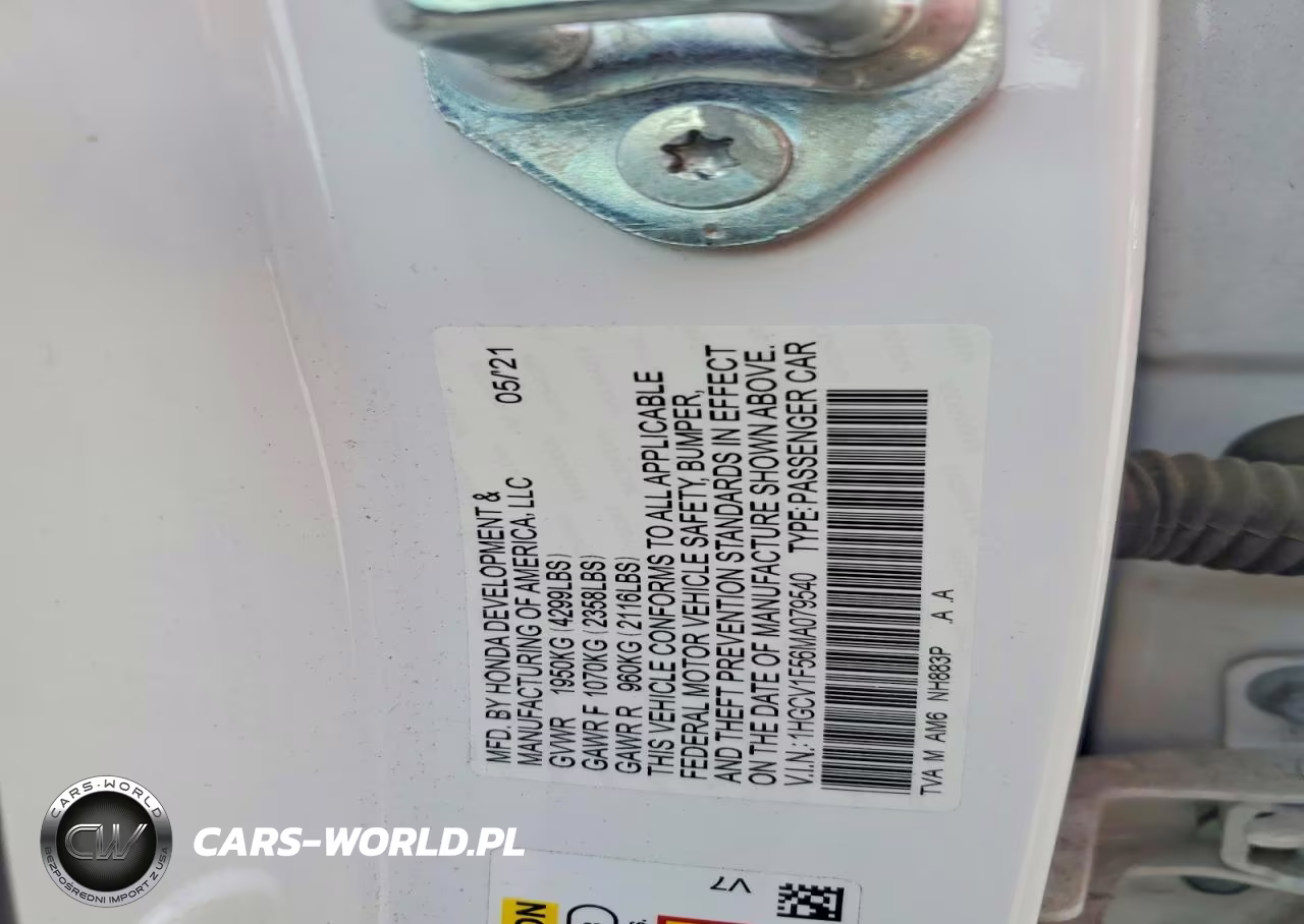 2021 Honda Accord 4D Lx VIN:1HGCV1F56MA079540 - 12