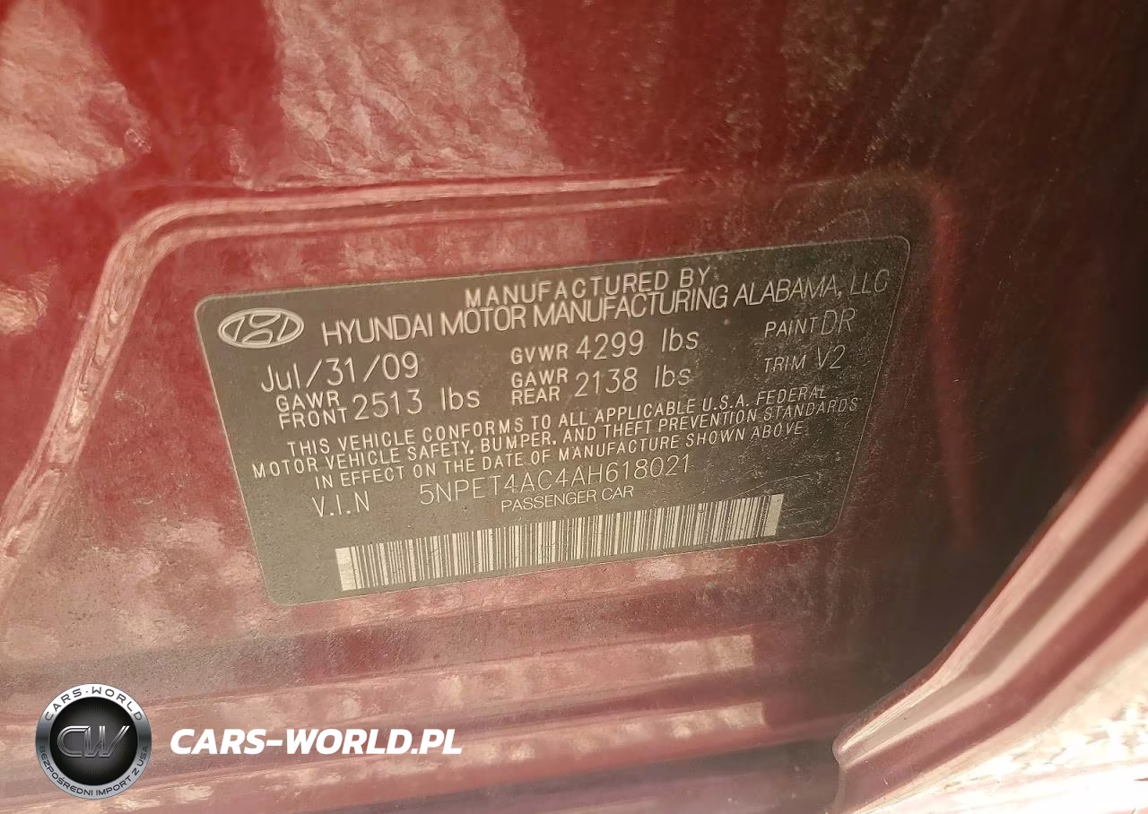 2010 Hyundai Sonata Gls VIN:5NPET4AC4AH618021 - 12
