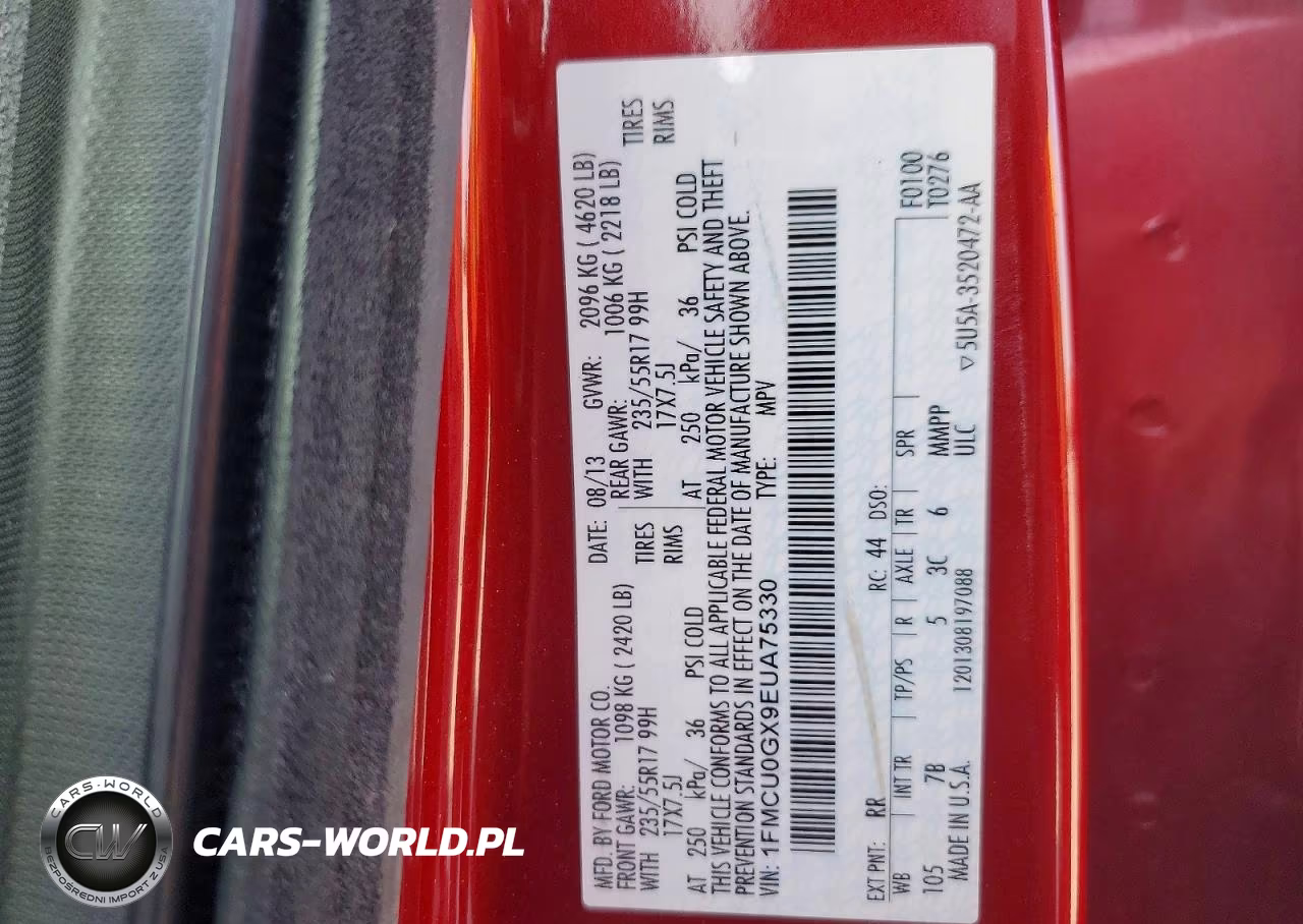 2014 Ford Escape Se VIN:1FMCU0GX9EUA75330 - 13