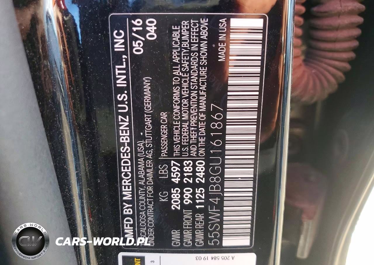 2016 Mercedes-Benz C 300 VIN:55SWF4JB8GU161867 - 12