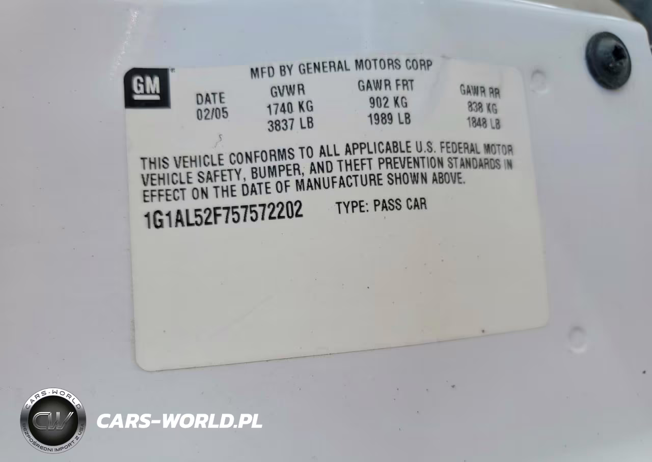 2005 Chevrolet Cobalt Ls VIN:1G1AL52F757572202 - 12