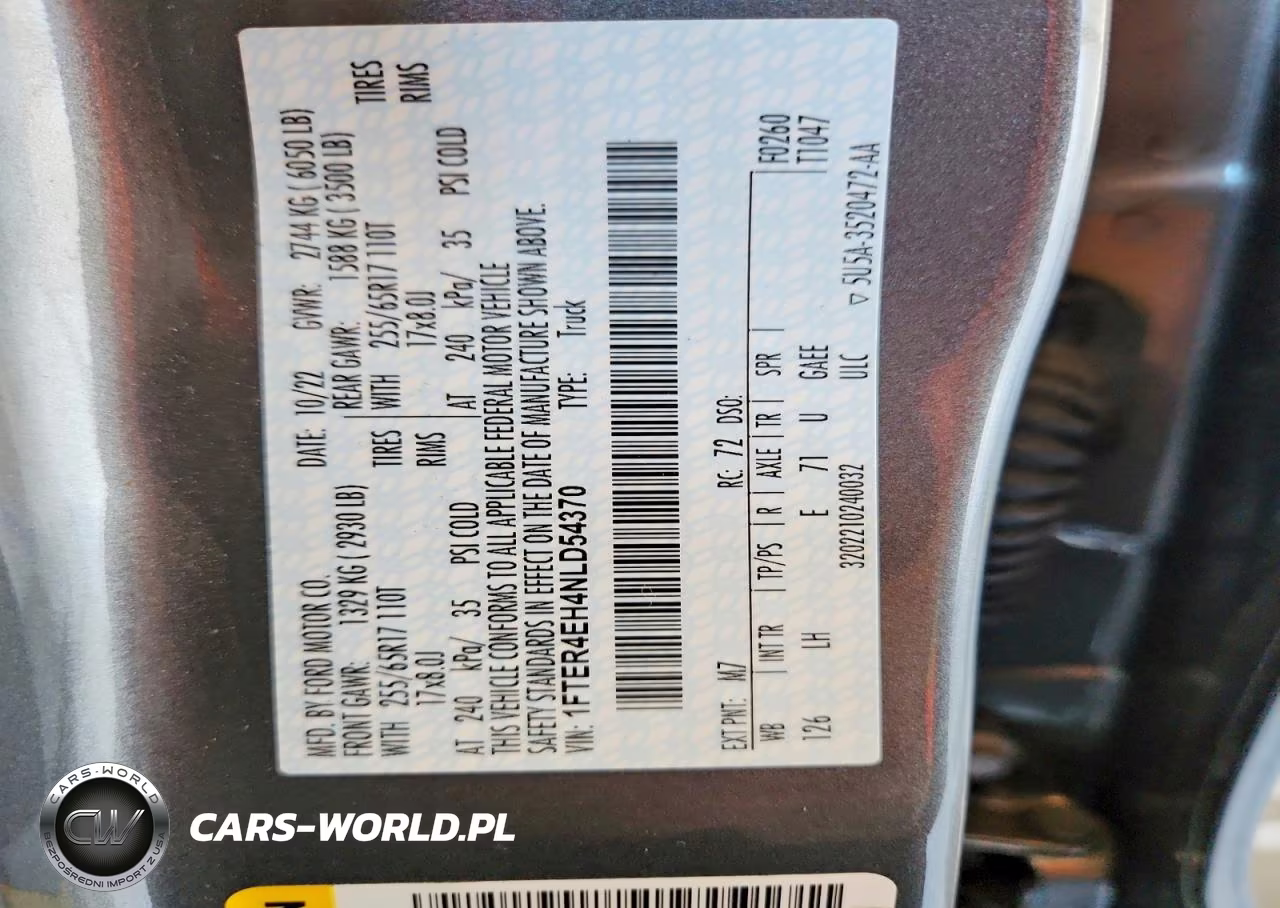 2022 Ford Ranger Xl VIN:1FTER4EH4NLD54370 - 12
