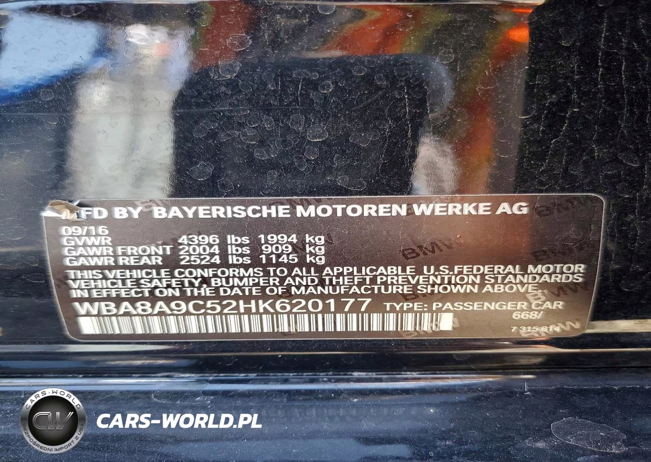 2017 BMW 320 I VIN:WBA8A9C52HK620177 - 12