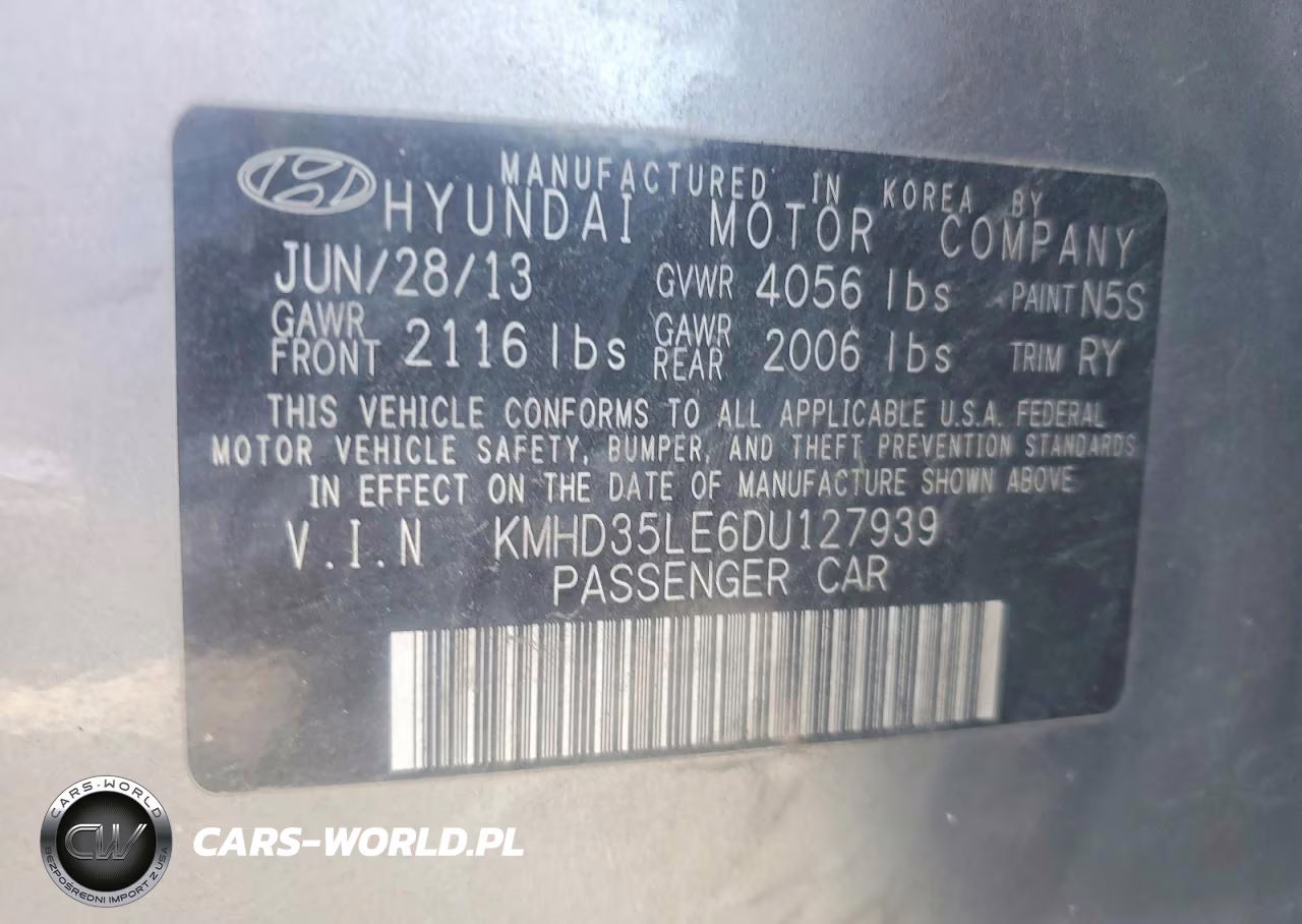 2013 Hyundai Elantra Gt Base VIN:KMHD35LE6DU127939 - 12