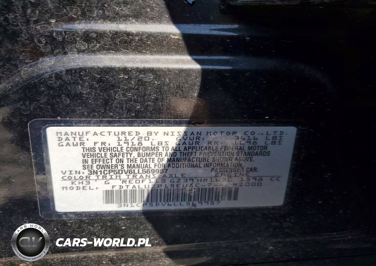 2020 Nissan Kicks Sr VIN:3N1CP5DV6LL569957 - 14