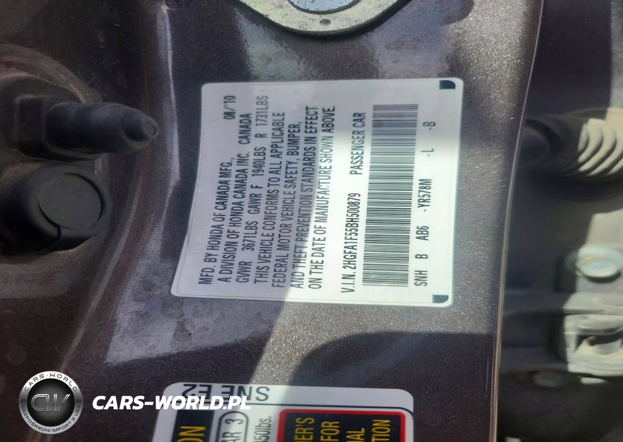 2011 Honda Civic Lx VIN:2HGFA1F55BH500879 - 13