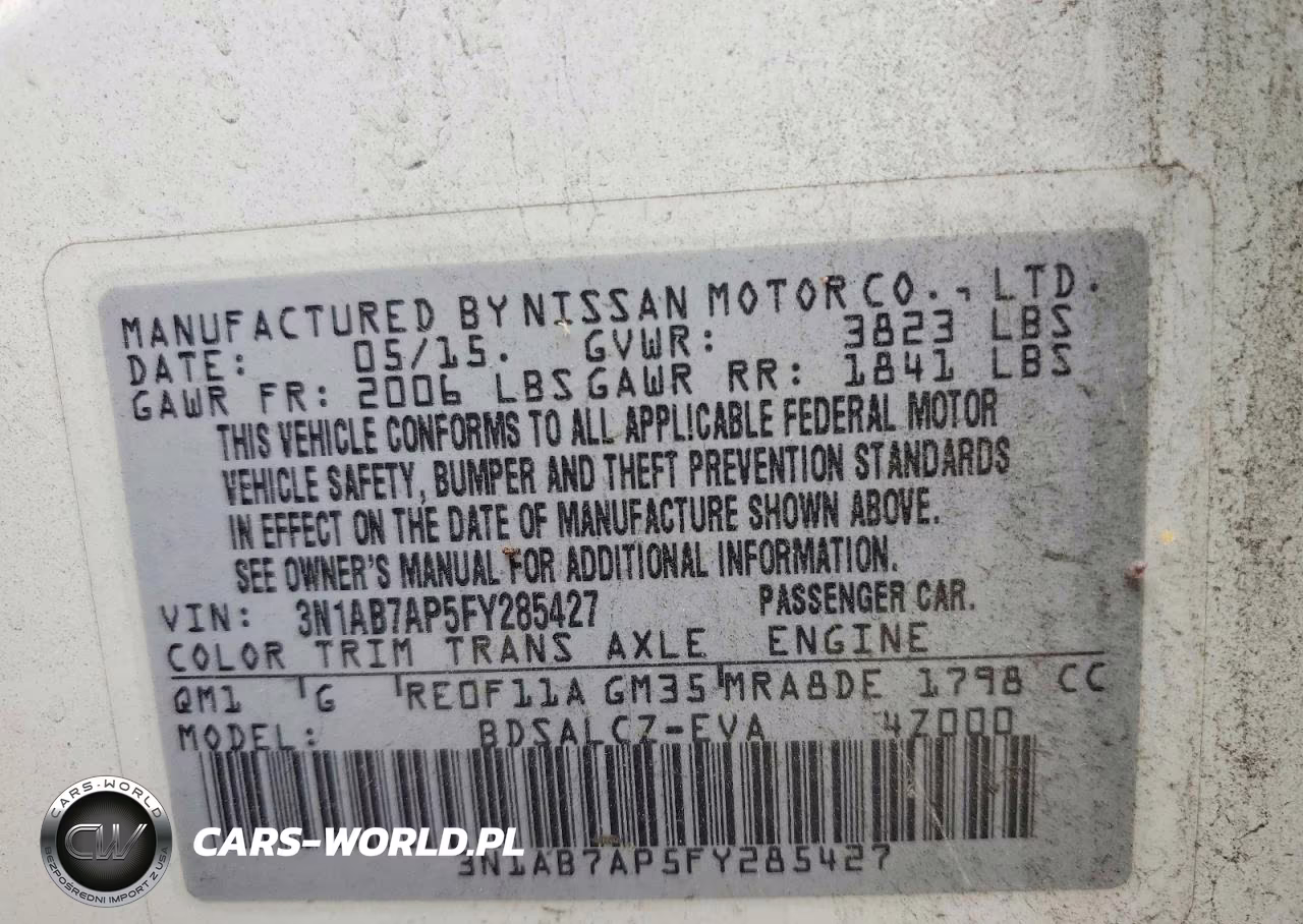 2015 Nissan Sentra S VIN:3N1AB7AP5FY285427 - 12