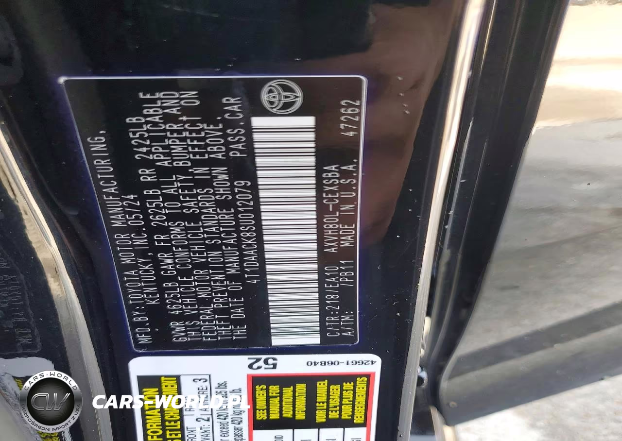 2025 Toyota Camry Se VIN:4T1DAACK8SU012079 - 12
