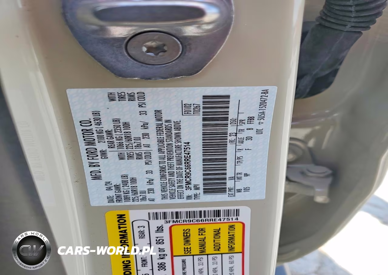 2024 Ford Bronco Sport Outer Banks VIN:3FMCR9C66RRE47514 - 12