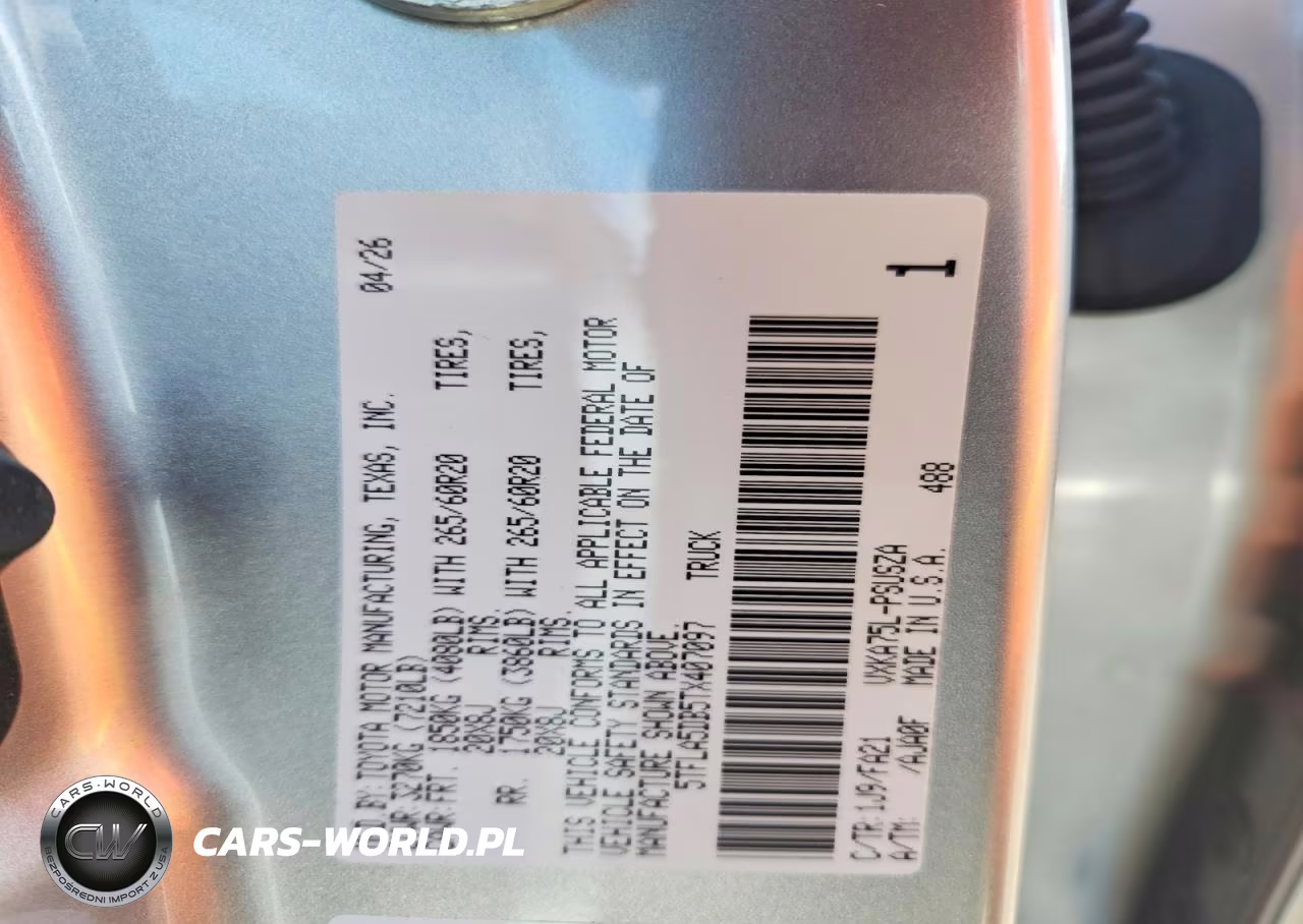 2026 Toyota Tundra Sr5 VIN:5TFLA5DB5TX407097 - 12
