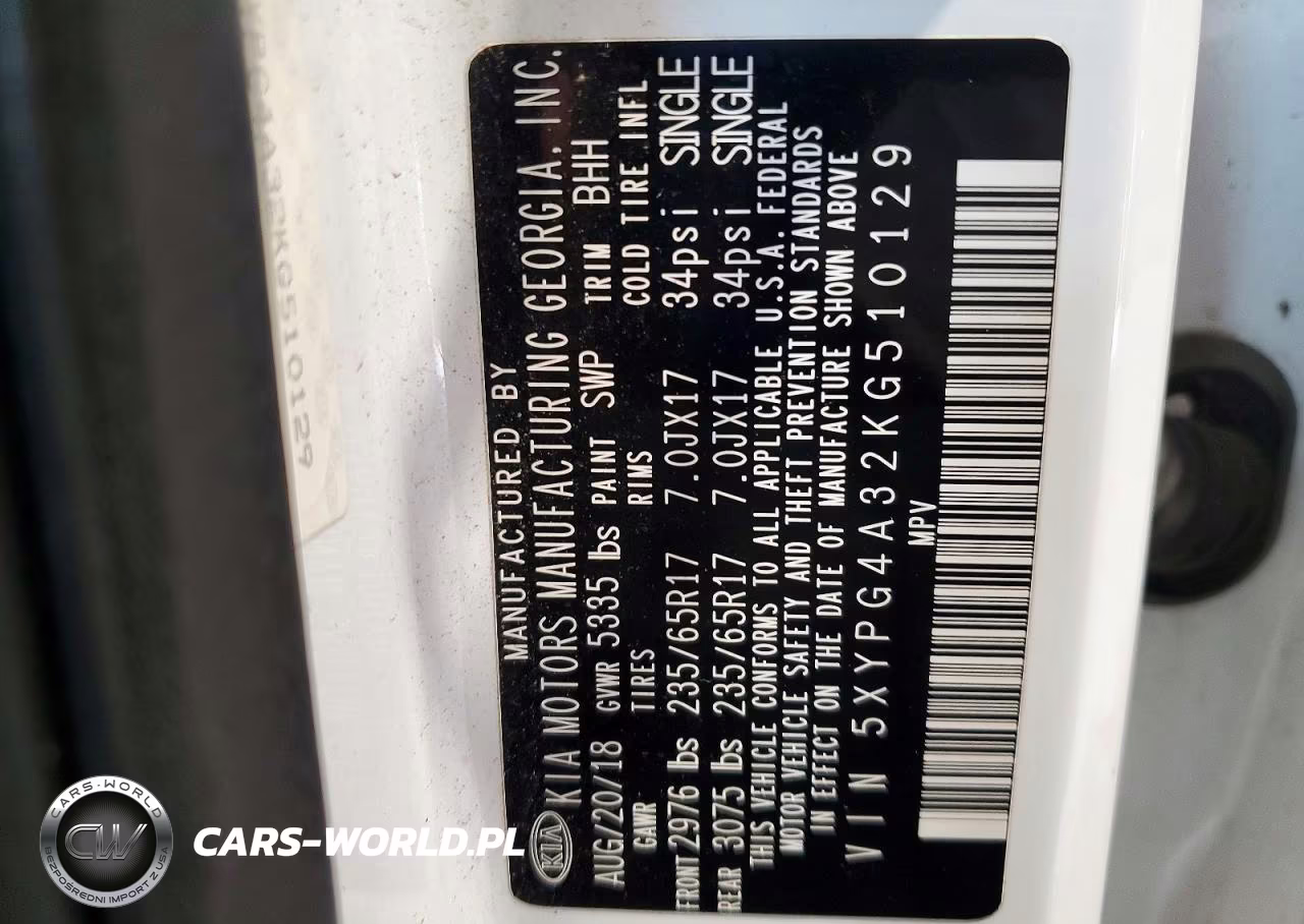 2019 Kia Sorento Lx VIN:5XYPG4A32KG510129 - 13