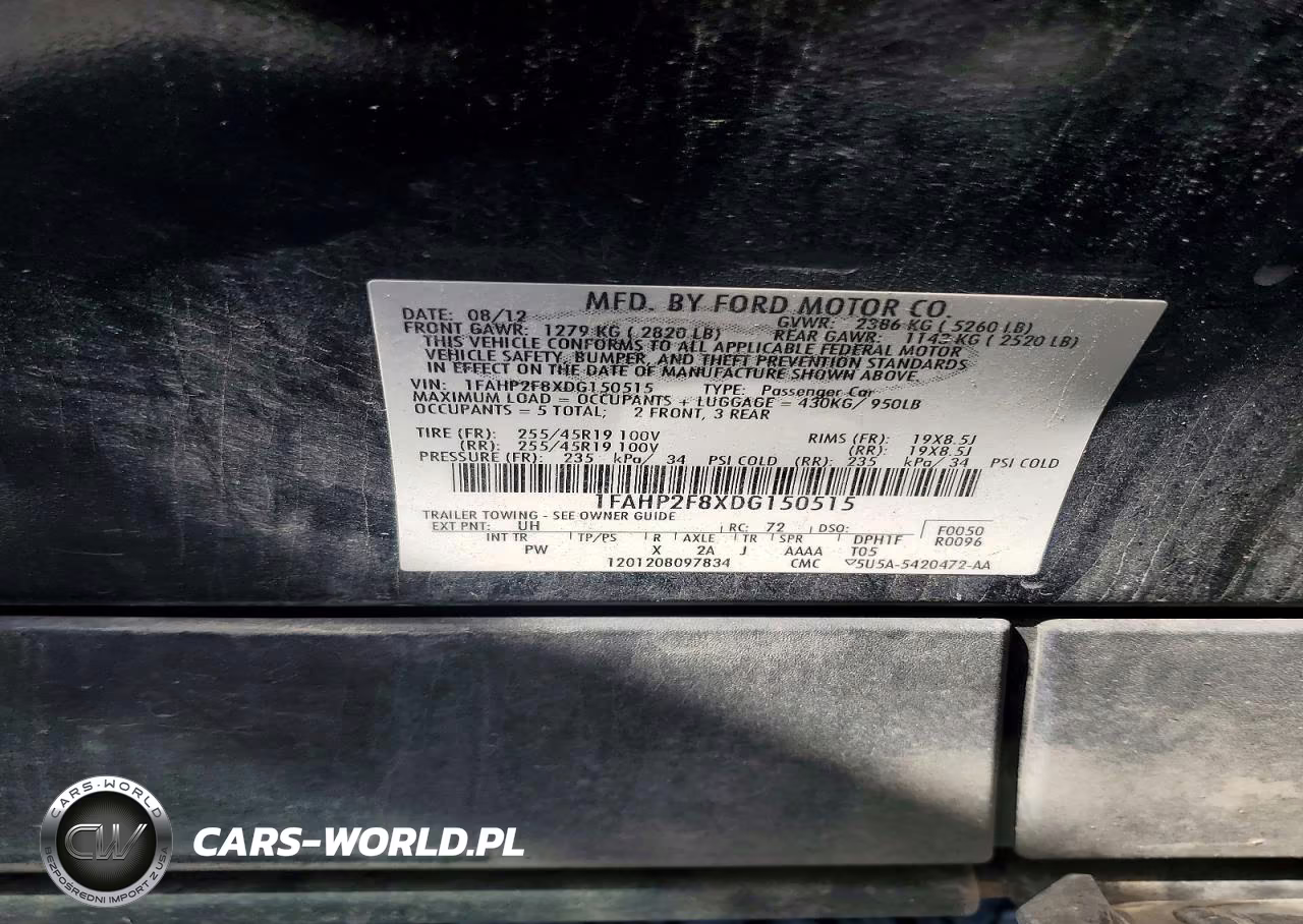 2013 Ford Taurus Limited VIN:1FAHP2F8XDG150515 - 12