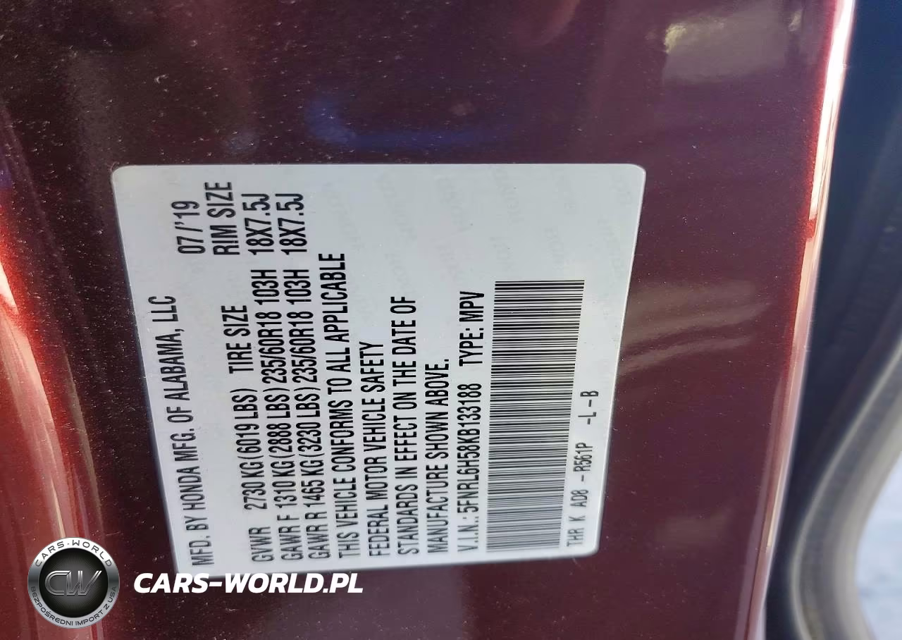 2019 Honda Odyssey Ex VIN:5FNRL6H58KB133188 - 13