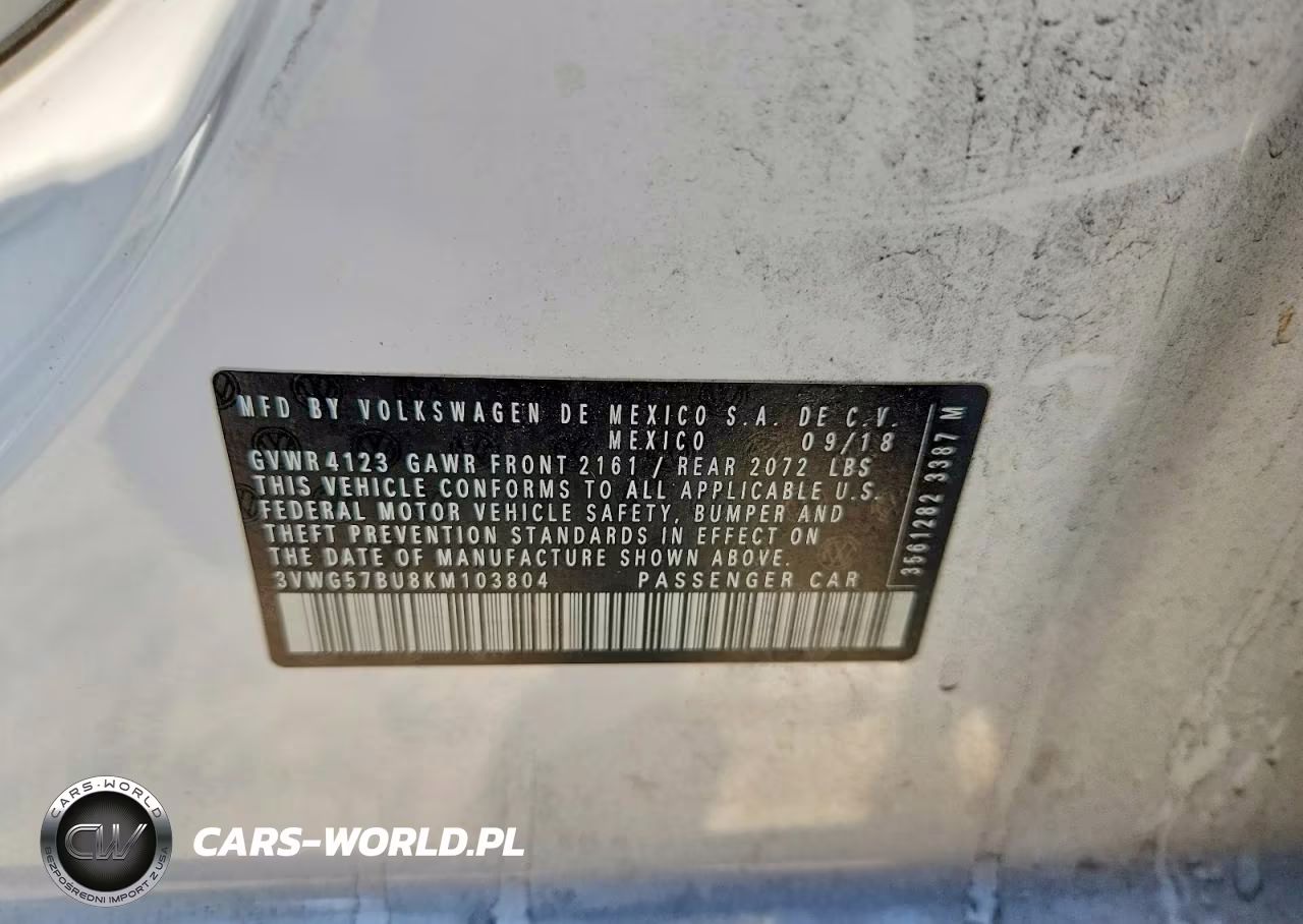 2019 Volkswagen Jetta Sel Premium VIN:3VWG57BU8KM103804 - 12