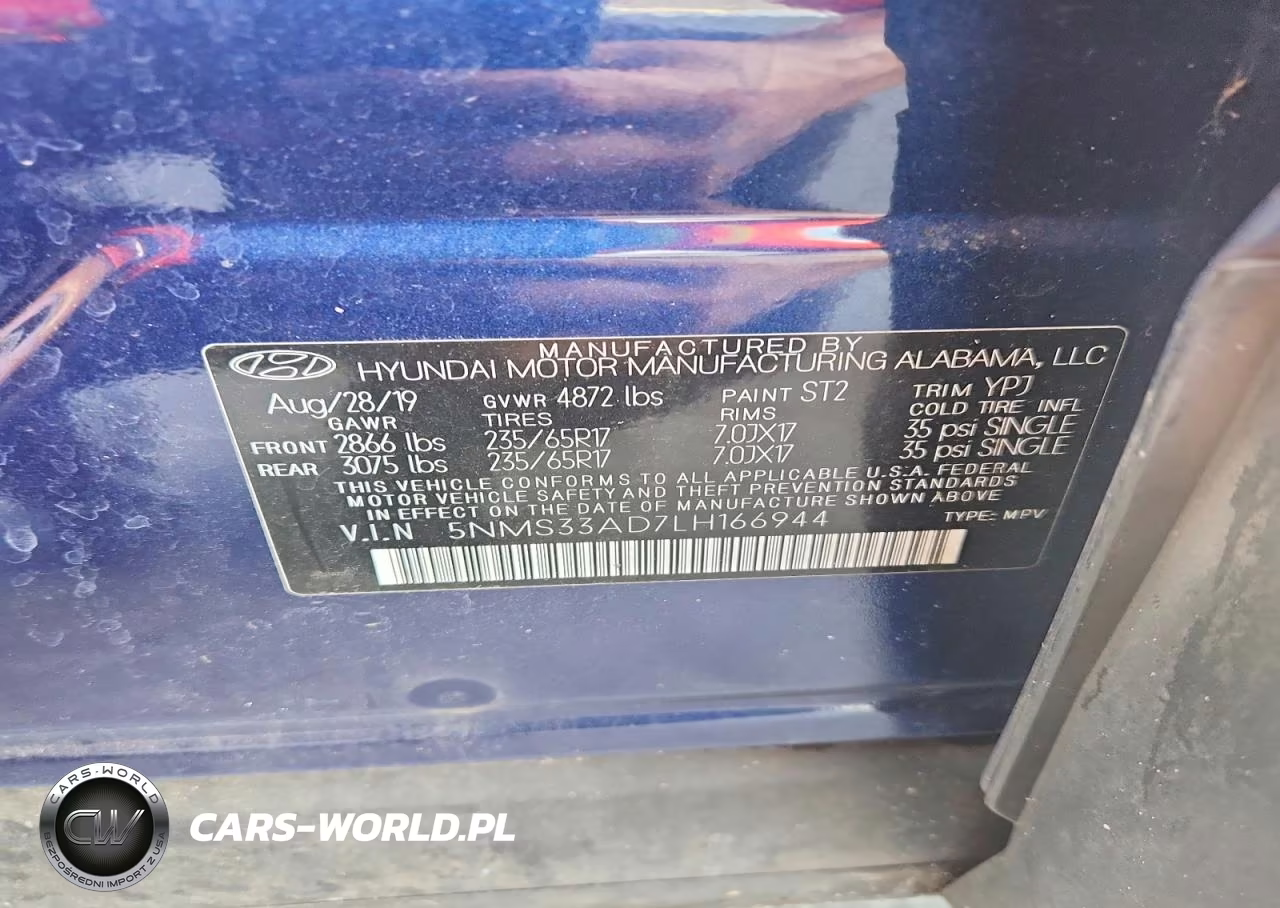2020 Hyundai Santa Fe Sel VIN:5NMS33AD7LH166944 - 14