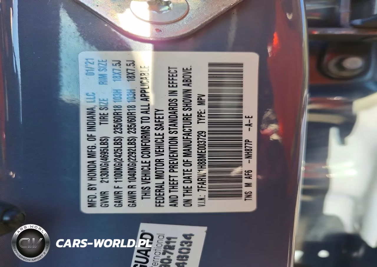 2021 Honda Cr-V Exl VIN:7FARW1H88ME003729 - 13
