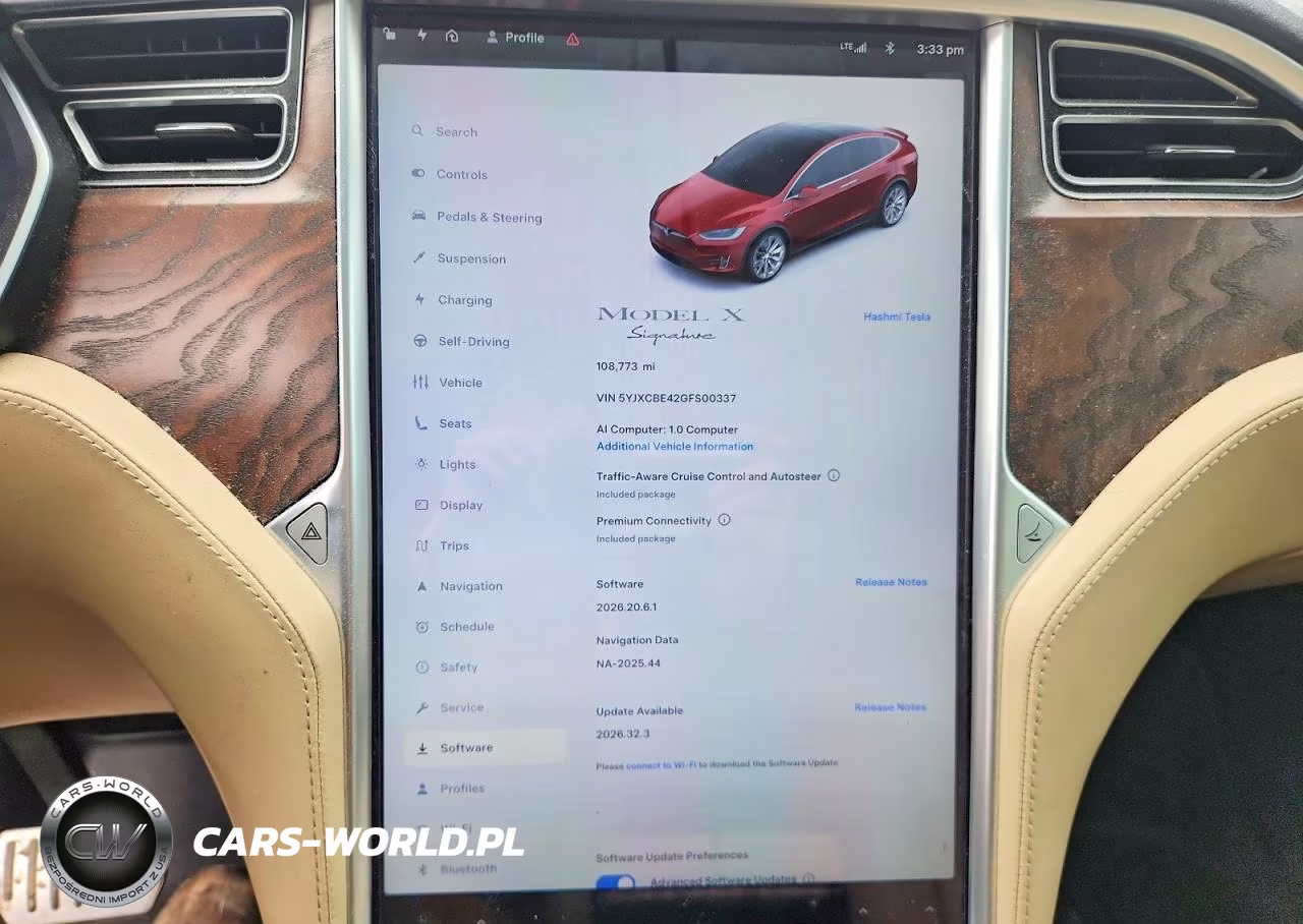 2016 Tesla Model X VIN:5YJXCBE42GFS00337 - 9