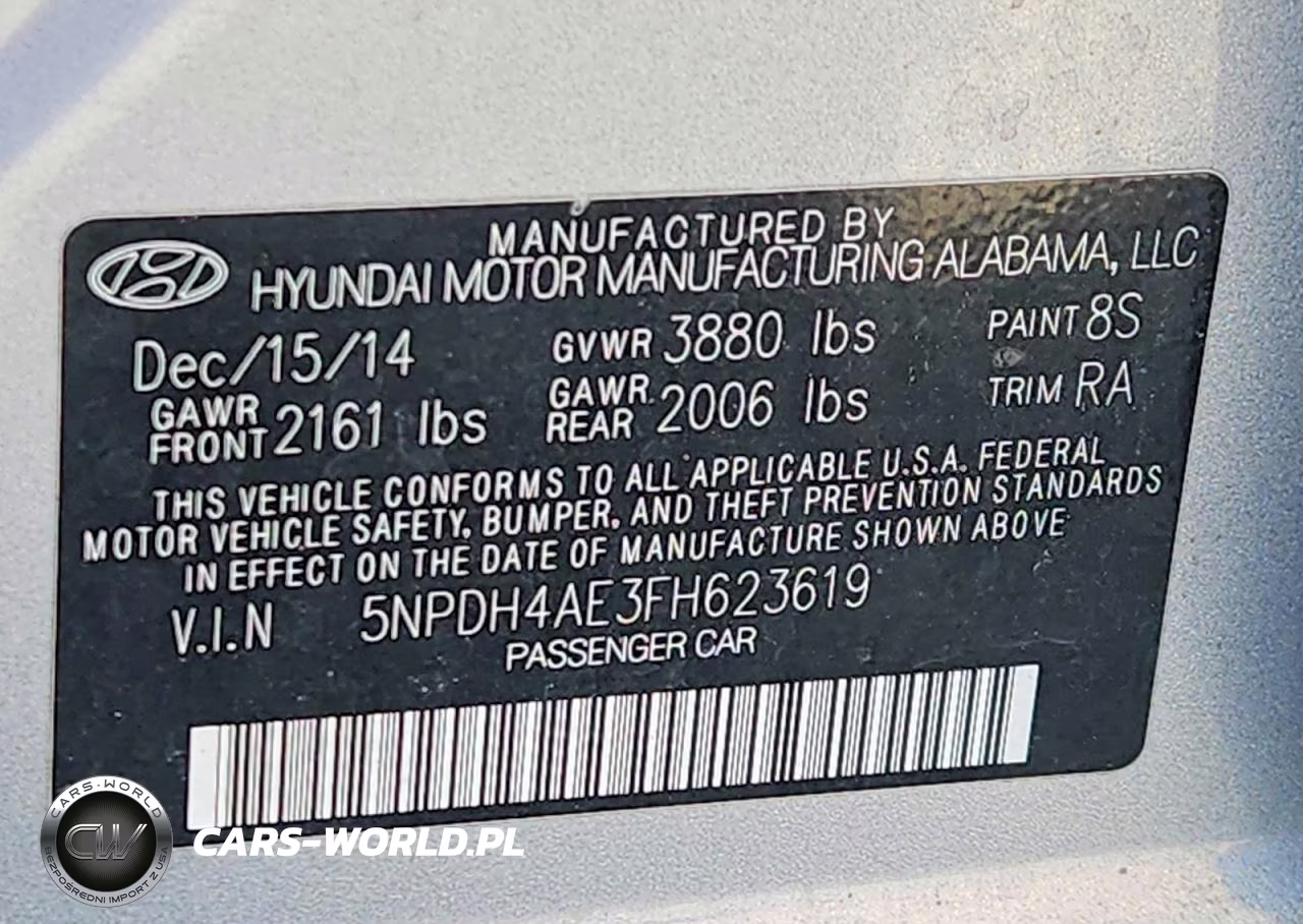 2015 Hyundai Elantra Limited VIN:5NPDH4AE3FH623619 - 13