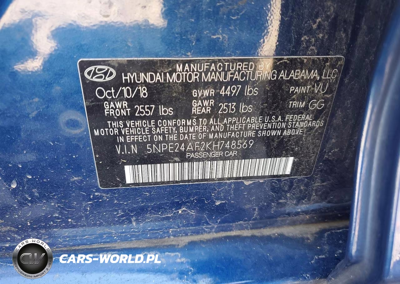 2019 Hyundai Sonata Se VIN:5NPE24AF2KH748569 - 13