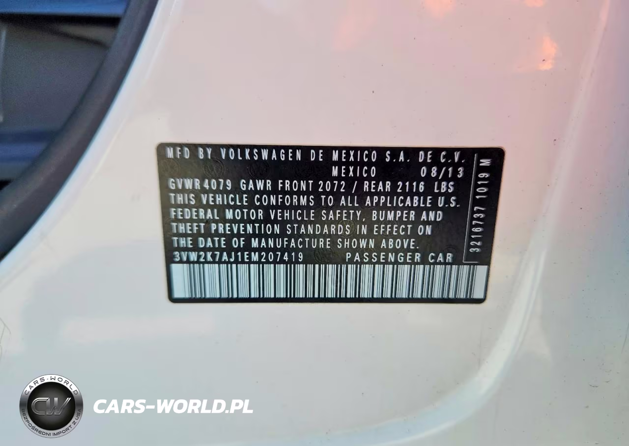 2014 Volkswagen Jetta Base VIN:3VW2K7AJ1EM207419 - 12