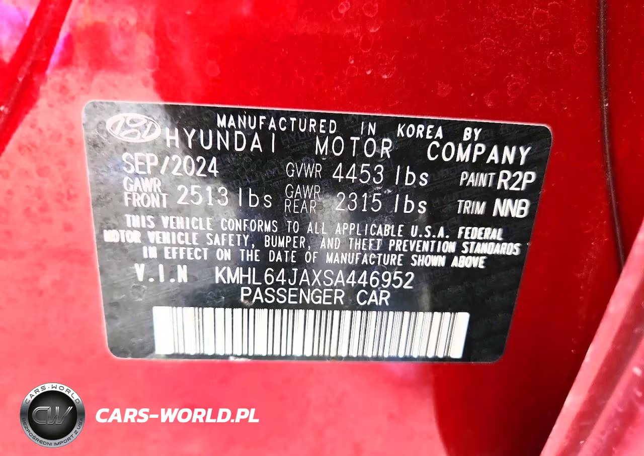2025 Hyundai Sonata Sel VIN:KMHL64JAXSA446952 - 12