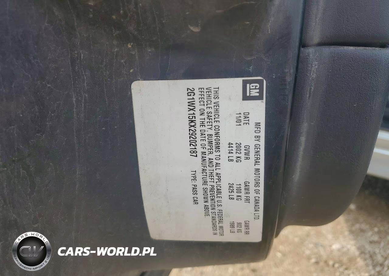 2002 Chevrolet Monte Carlo Ss VIN:2G1WX15KX29202187 - 12