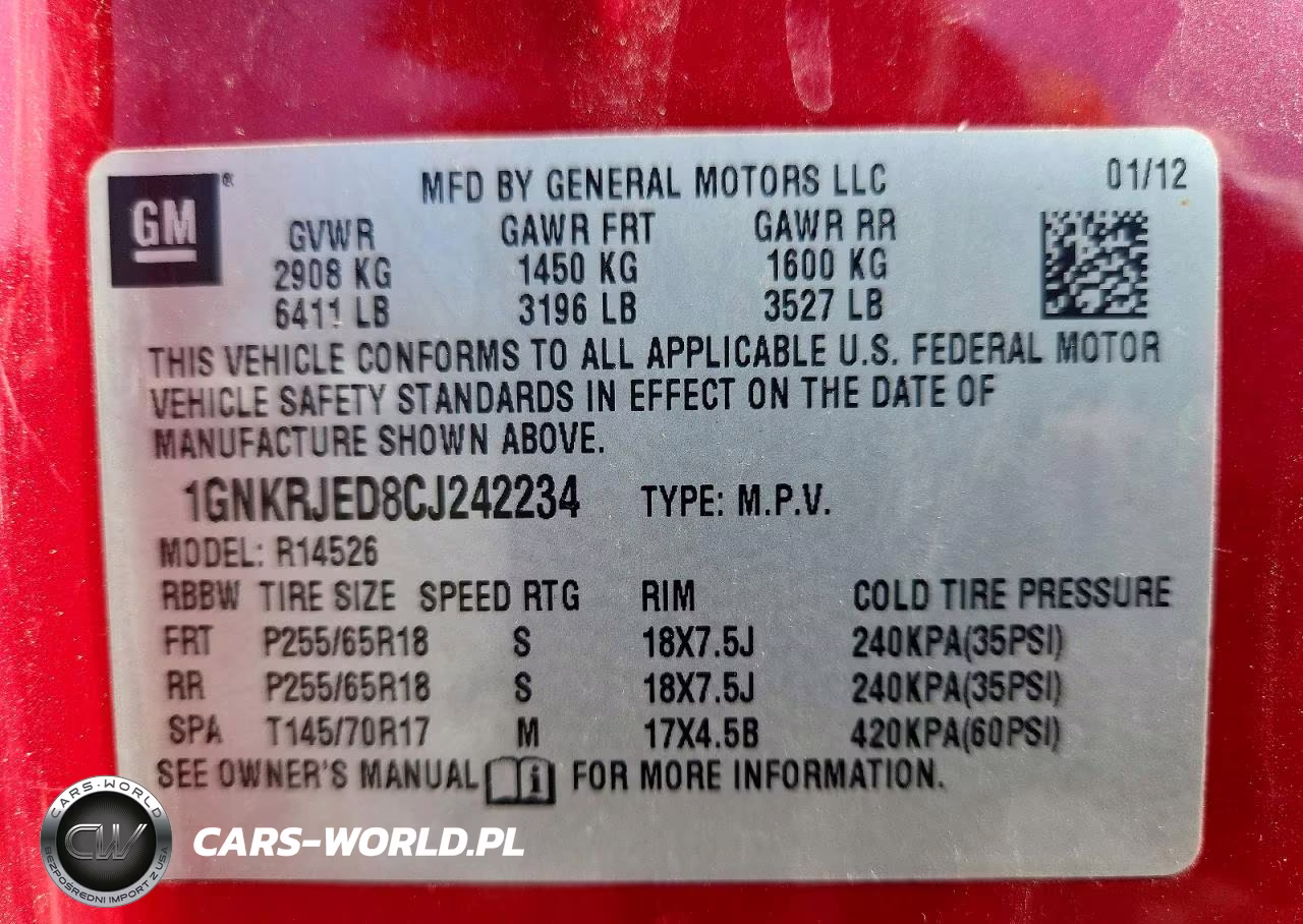 2012 Chevrolet Traverse Lt VIN:1GNKRJED8CJ242234 - 14