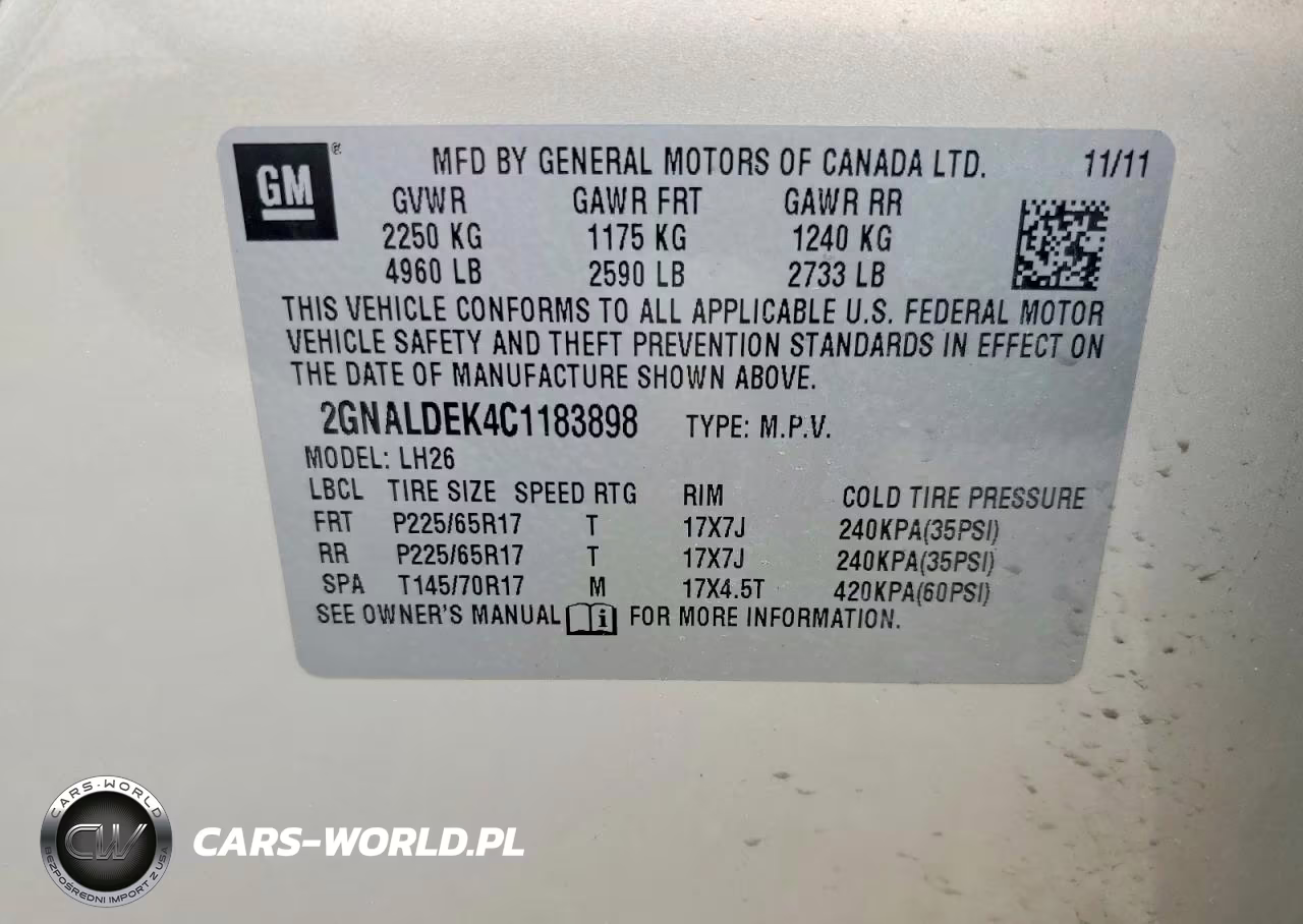 2012 Chevrolet Equinox Lt VIN:2GNALDEK4C1183898 - 13