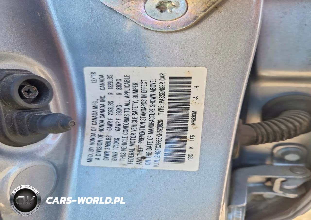 2019 Honda Civic Lx VIN:2HGFC2F65KH520820 - 12