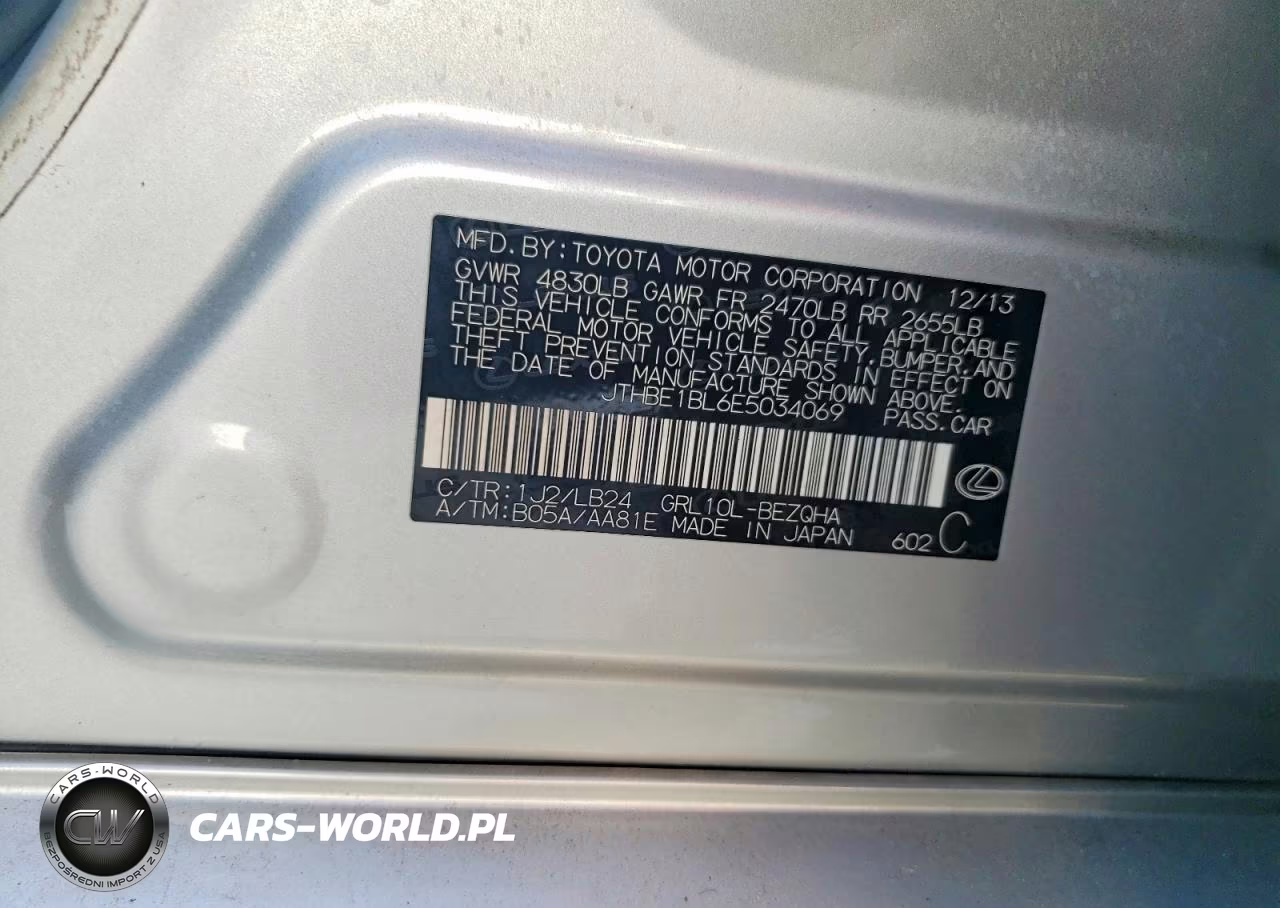 2014 Lexus Gs 350 VIN:JTHBE1BL6E5034069 - 13